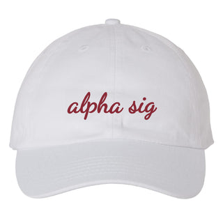 Alpha Sigma Alpha Greek Script Hat