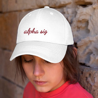 Alpha Sigma Alpha Greek Script Hat