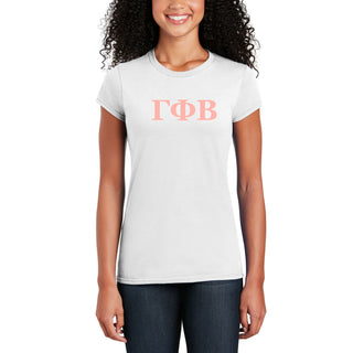 Gamma Phi Beta Greek Letter Block Womens T-Shirt