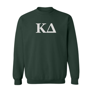 Kappa Delta Greek Letter Block Crewneck Sweatshirt - Forest
