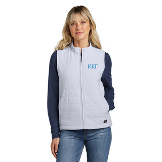 Kappa Kappa Gamma Greek Letter Block LC Travis Mathew Women's Cold Bay Vest - Microchip Grey