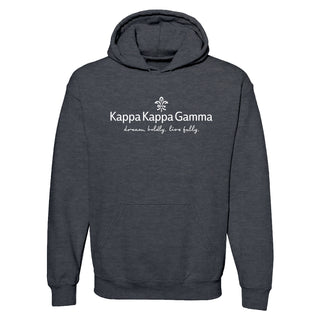Kappa Kappa Gamma Primary Wordmark Hoodie - Dark Heather