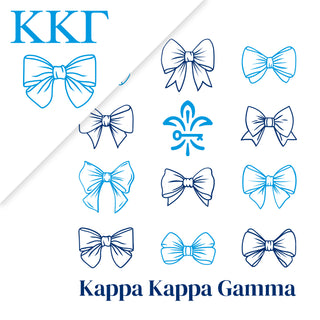 Kappa Kappa Gamma Greek Bow Bliss NLA T-Shirt - White