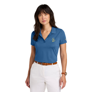 Omega Phi Alpha Primary Logo LC Brooks Brothers Women’s Mesh Pique Performance Polo - Charter Blue