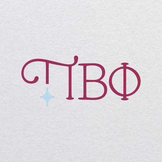 Pi Beta Phi Greek Letter Logo NLA Triblend T-Shirt - Heather White