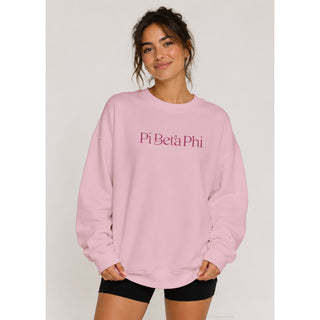 Pi Beta Phi Greek Wordmark Crewneck