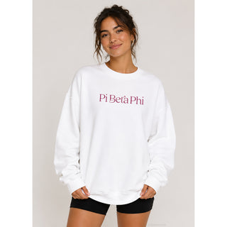 Pi Beta Phi Greek Wordmark Crewneck