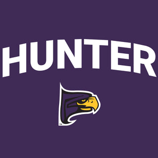 Hunter College Hawks Arch Logo Crewneck Sweatshirt - Purple