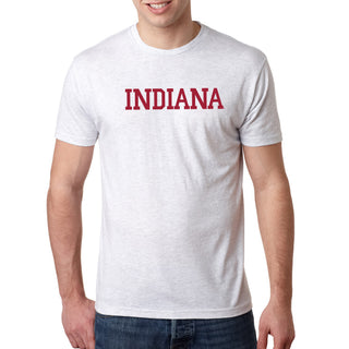 Indiana Basic Block NLA Triblend T-Shirt - Heather White