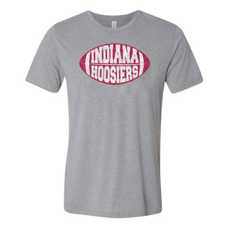 Indiana Faded Block Football Triblend T-Shirt - Athletic Grey