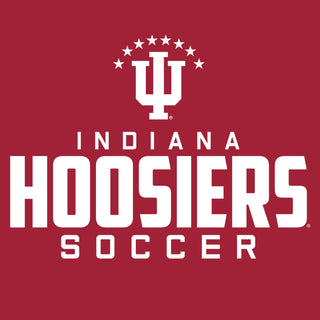Indiana University Hoosiers Mascot Wordmark Soccer Short Sleeve T Shirt - Cardinal