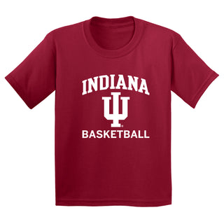 Indiana Arch Logo Basketball Youth T-Shirt - Cardinal