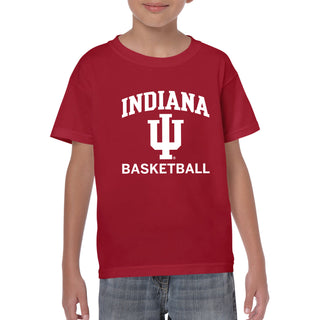 Indiana Arch Logo Basketball Youth T-Shirt - Cardinal
