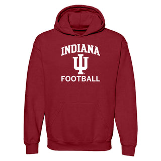 Indiana University Hoosiers Arch Logo Football Hoodie - Cardinal