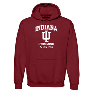 Indiana University Hoosiers Arch Logo Swimming Hoodie - Cardinal