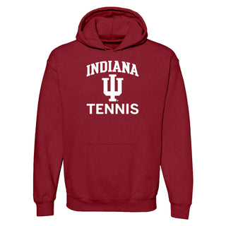 Indiana University Hoosiers Arch Logo Tennis Hoodie - Cardinal