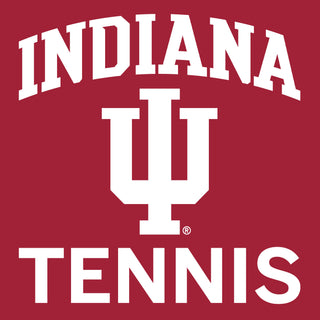 Indiana University Hoosiers Arch Logo Tennis Long Sleeve T Shirt - Cardinal