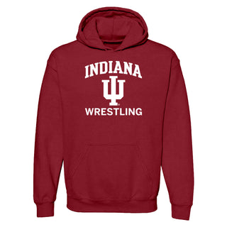Indiana University Hoosiers Arch Logo Wrestling Hoodie - Cardinal