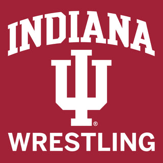 Indiana University Hoosiers Arch Logo Wrestling Short Sleeve T Shirt - Cardinal