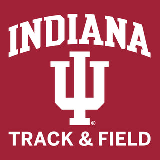 Indiana University Hoosiers Arch Logo Track & Field Short Sleeve T Shirt - Cardinal