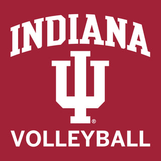 Indiana University Hoosiers Arch Logo Volleyball Short Sleeve T Shirt - Cardinal