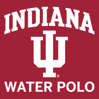 Indiana University Hoosiers Arch Logo Water Polo Long Sleeve T Shirt - Cardinal