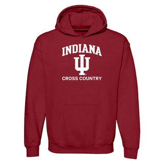 Indiana University Hoosiers Arch Logo Cross Country Hoodie - Cardinal