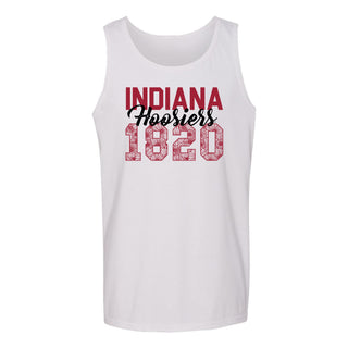 Flower Power Indiana Hoosiers Heavy Cotton Tank Top - White
