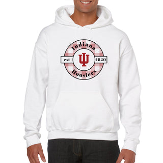 Indiana Plaid Circle Hoodie - White