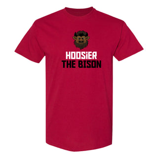 Indiana Squared Off Bison T-Shirt - Cardinal