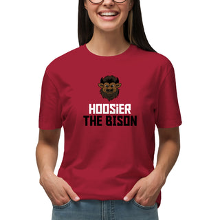 Indiana Squared Off Bison T-Shirt - Cardinal
