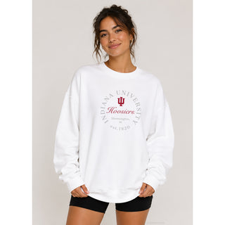 Indiana Roundabout BTB Crewneck - White