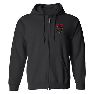 Indiana Bison Head LC EMB Full Zip Hoodie
