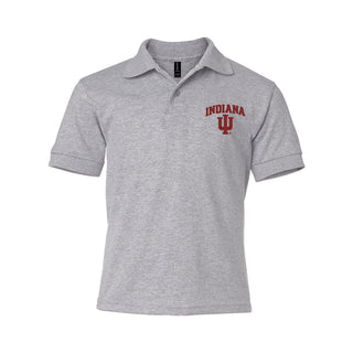 Indiana Arch Logo EMB Youth Dryblend Jersey Polo