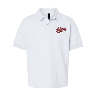 Indiana Script Logo EMB Youth Dryblend Jersey Polo