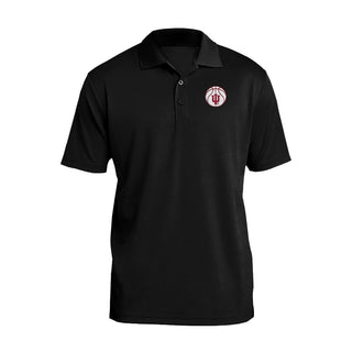 Indiana Basketball Outline LC EMB Polo - Black