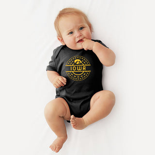 Iowa Sunny Circle Infant Creeper - Black