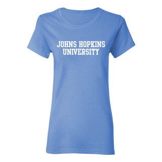 Johns Hopkins Blue Jays Basic Block Women's T-Shirt - Carolina Blue