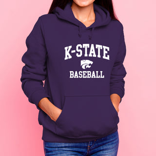 K-State Arch Logo Baseball Hoodie - Purple