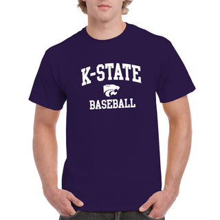 K-State Arch Logo Baseball T-Shirt - Purple