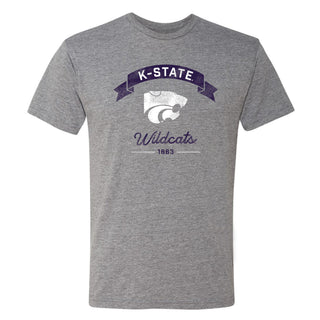 K-State Ribbon Arc NLA Triblend T-Shirt - Premium Heather
