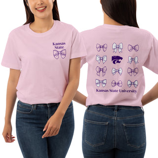 K-State Bow Bliss T-Shirt - Light Pink