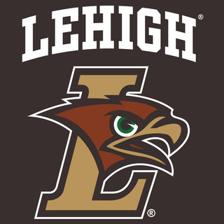 Lehigh University Mountain Hawks Arch Logo Long Sleeve T-Shirt - Dark Chocolate