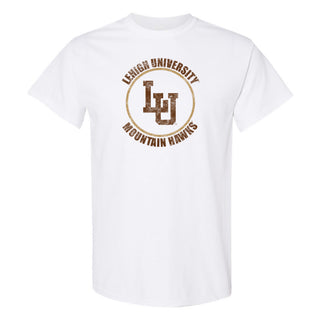 Lehigh University Mountain Hawks Distressed Circle Logo T-Shirt - White