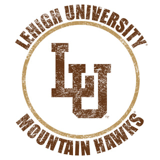 Lehigh University Mountain Hawks Distressed Circle Logo T-Shirt - White