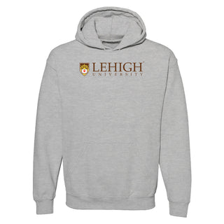 Lehigh University Mountain Hawks Instituional Logo Long Hoodie - Sport Grey