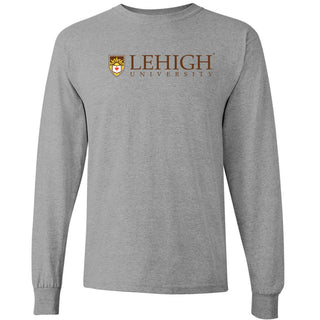 Lehigh University Mountain Hawks Instituional Logo Long Sleeve - Sport Grey