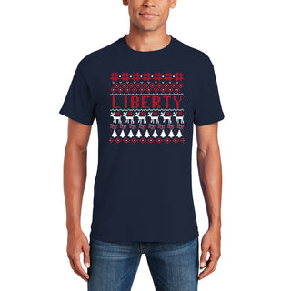 Liberty Flames Holiday Sweater T-Shirt - Navy
