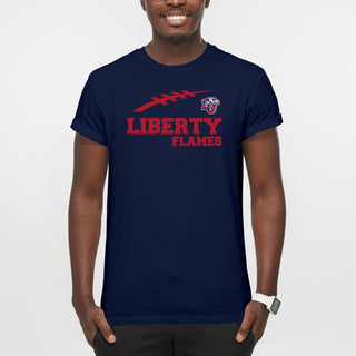 Liberty Flames Football Horizon T-Shirt - Navy