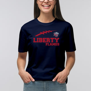 Liberty Flames Football Horizon T-Shirt - Navy